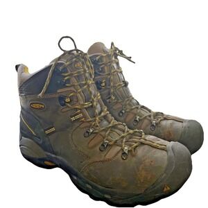 Keen Detroit Mens Sz 13  XT Mid Steel Toe Work Boots Brown Leather ASTM F2413-05